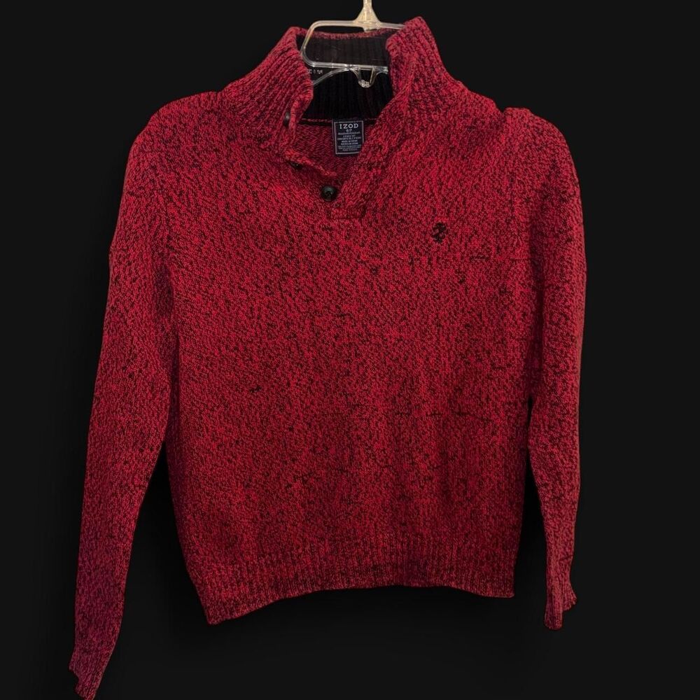 Izod Men's Red and Black Jumper